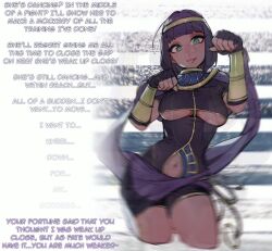 animated animated_gif breasts capcom dancing enemy_conversion femdom fingerless_gloves gloves green_eyes large_breasts large_lips looking_at_viewer manip menat navel pov pov_sub purple_hair sapysha1997 street_fighter stroke_(manipper) text thighs tongue underboob rating:Questionable score:147 user:Stroke