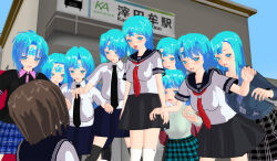 3d 3d_custom_girl blue_eyes blue_hair breasts brown_hair femsub happy_trance large_breasts long_hair multiple_girls original parasite school_uniform short_hair skirt text tongue tongue_out rating:Questionable score:11 user:Sleepyhead97