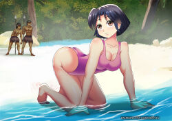 akane_tendo blue_hair breasts brown_eyes female_only haryudanto one-piece_swimsuit ranma_1/2 short_hair spear swimsuit tribal weapon rating:Questionable score:23 user:HypnoticLunatic