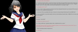aware ayano_aishi caption femsub looking_at_viewer manip story sunt-ermico_(manipper) text yandere rating:Safe score:38 user:sunt