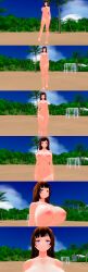 3d bare_shoulders barefoot beach blue_eyes brown_eyes comic custom_maid_3d_2 empty_eyes female_only femsub happy_trance lolislove nipples nude standing rating:Explicit score:4 user:tuyubxdxd