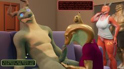 3d altered_common_sense arden_(thalarynth) becca_(thalarynth) bottomless couch dialogue erection fellatio femdom femsub forked_tongue furry happy_trance harry_(thalarynth) horns humor hypnotic_cuckolding indifferent kneeling lizard_boy lizard_girl malesub multiple_subs oral original penis scalie snake_girl speech_bubble spiral_eyes story symbol_in_eyes tasha_(thalarynth) text thalarynth_(manipper) thought_bubble tongue_out tonguejob rating:Explicit score:30 user:Thalarynth