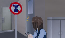 3d 3d_custom_girl brown_hair gun original police_uniform surprised rating:Safe score:1 user:Sleepyhead97