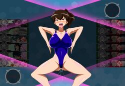 ahegao blush brown_hair eye_roll female_only femsub haigure kaga_(kantai_collection) kantai_collection leotard open_mouth ponytail pubic_hair pussy_juice red_eyes solo spread_legs squatting tongue tongue_out rating:Questionable score:17 user:Sleepyhead97