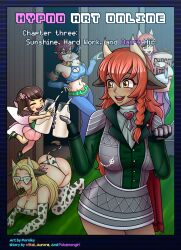 allison_(argonis) aurora_(jabberwocky) black_hair blonde_hair cat_ears chocolate comic cow_girl cow_print fairy femsub gemna_(mezz+pokemongirl) glasses green_eyes horns milk multicolored_hair orange_hair original porniky purple_hair red_hair shel_(argonis) text video_game viltai_(viltai) rating:Explicit score:69 user:viltai