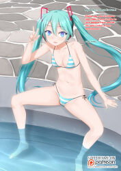 bikini blue_hair body_control breasts female_only femsub headphones long_hair looking_at_viewer miku_hatsune open_mouth pool solo spread_legs text twintails v vahn_yourdoom vocaloid rating:Safe score:51 user:vahn_yourdoom