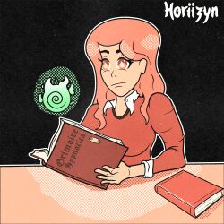 animated animated_gif book expressionless female_only femsub flame horiizyn hypnotic_fire hypnotic_spiral original solo text rating:safe score: user:horiizyn