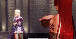 3d breasts chelsea_(mc_trap_town) custom_maid_3d_2 dialogue kamen_writer_mc large_breasts long_hair mc_trap_town red_hair rina_(mc_trap_town) text translated white_hair rating:Explicit score:3 user:7777777