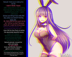 anaglyph blush bottomless bow breasts bunny_ears bunny_girl bunnysuit caption consensual doki_doki_literature_club female_only femdom femsub happy_trance large_breasts long_hair manip monika open_mouth peachcake pink_eyes pink_hair purple_eyes purple_hair short_hair tech_control text theoneincontrol_(manipper) yuri yuri_(doki_doki_literature_club) rating:Questionable score:75 user:TheOneInControl