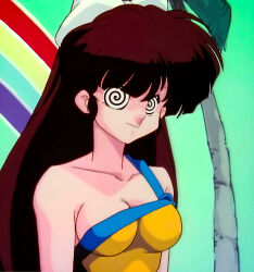 breasts brown_hair femsub happy_trance ivatent_(manipper) large_breasts long_hair manip ranma_1/2 screenshot smile spiral_eyes swimsuit symbol_in_eyes ukyo_kuonji rating:Questionable score:25 user:daveyboysmith9