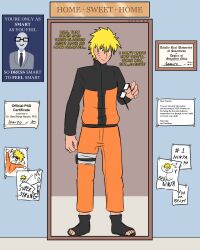  aware blonde_hair clothed dialogue glasses male_only naruto_(series) naruto_uzumaki text xxxx52  rating:safe score: user:bootyhunter69