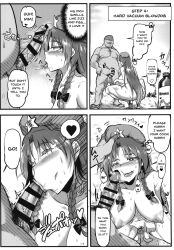 blowjob_face braid censored dialogue dog_pose donut_ike fellatio femsub hard_translated heart heart_eyes hong_meiling maledom nude oral penis pubic_hair symbol_in_eyes text touhou translated rating:Explicit score:10 user:Bootyhunter69