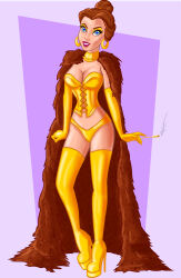 absurdres beauty_and_the_beast belle bimbofication cigarette cleavage corset disney dominatrix earrings female_only femsub gold jewelry latex lipstick nice-ass91 princess solo rating:Safe score:45 user:MultiLimbedXeno