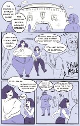 bbw black_hair chubby cleavage comic fat milf moessins monochrome mother_and_daughter ssbbw text wrestling rating:Explicit score:36 user:Moessins