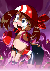 blush brain_injection breasts brown_hair ditto erect_nipples eye_roll femsub gloves happy_trance hat hypnotic_tentacle large_breasts may monster nintendo nipples pokemon pokemon_(creature) pokemon_ruby_sapphire_and_emerald pokephilia sex slime tears tentacles tongue tongue_out yorunoko rating:Explicit score:35 user:hypno