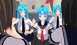 3d 3d_custom_girl black_hair blue_eyes blue_hair brown_hair femsub happy_trance long_hair original parasite school_uniform shaving short_hair symbol_in_eyes zombie_walk rating:Questionable score:13 user:Sleepyhead97