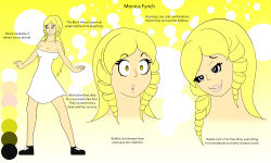 absurdres black--wave blonde_hair femsub happy_trance light_skin long_hair monica_(black--wave) ring_eyes text yellow_eyes rating:Questionable score:17 user:Black--Wave