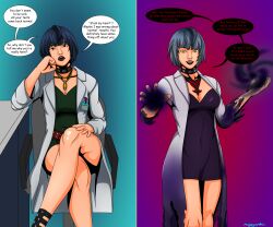  before_and_after corruption femsub heartless kingdom_hearts megaguardain persona_(series) persona_5 tae_takemi text  rating:questionable score: user:megaguardain