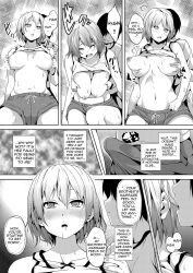 blush breasts brother_and_sister bulge comic date dazed drool empty_eyes erection expressionless femsub greyscale groping heterosexual incest maledom nipples original penis right_to_left short_hair shorts sweat text unaware rating:Explicit score:43 user:Tertorius
