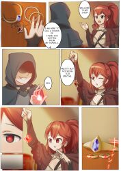 anna_(fire_emblem) cleavage cloak comic femsub fire_emblem fire_emblem_fates glowing glowing_eyes jewelry maledom maozi_dan necklace nintendo ponytail red_hair text rating:Safe score:101 user:anonlv000