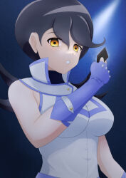  bare_shoulders black_hair breasts clothed corruption empty_eyes femsub mindy nikunouchi school_uniform society_of_light uniform yu-gi-oh! yu-gi-oh!_gx  rating:safe score: user:darkbolt