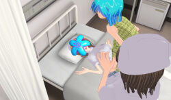 3d 3d_custom_girl blue_hair brown_hair femsub multiple_girls nurse original parasite rating:Questionable score:9 user:Sleepyhead97