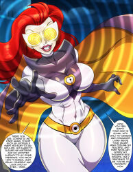  breasts femdom mezmerella pov_sub red_hair speech_bubble spiral spiral_eyes the_incredibles zorro-zero  rating:questionable score: user:zorro