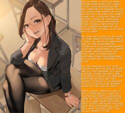 breasts caption caption_only femdom hwd171_(manipper) hypnotic_gas large_breasts long_hair looking_at_viewer manip original pantyhose pov pov_sub school_uniform text thighhighs yomu_(sgt_epper) rating:Questionable score:141 user:hwd171