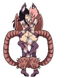 amnesia animal_ears blush breast_expansion claws corruption empty_eyes female_only femdom femsub idpet kissing manticore_(monster_girl_encyclopedia) nude paws red_eyes symmetrical_docking tail tail_growth text transformation rating:Explicit score:15 user:IDPet