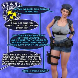 ass ass_expansion before_and_after bimbofication breast_expansion breasts brown_hair comic female_only femsub grakio jill_valentine police_uniform policewoman resident_evil text transformation rating:Explicit score:22 user:da_janitor2