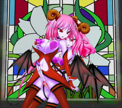 blonde_hair blood breasts corruption dazed demon_futa empty_eyes futa_with_futa futanari futasub happy_trance heart heart_eyes nun penis pink_hair symbol_in_eyes virgin rating:Explicit score:22 user:hypno