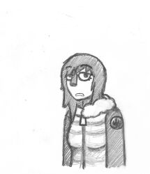 brown_hair female_only femsub greyscale hypel original sketch solo traditional vest rating:Safe score:8 user:HypelHub