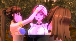 3d breasts brown_hair custom_maid_3d_2 empty_eyes female_only femdom femsub green_eyes happy_trance harem_outfit large_breasts maid memetic_control purple_eyes sennoudaisuki text translated rating:Questionable score:5 user:YuriLover2
