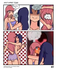 bottomless breasts comic femsub idpet kissing lei_(idpet) nude open_mouth original red_eyes red_hair text topless xiana_(niceguy) yuri rating:Questionable score:5 user:IDPet