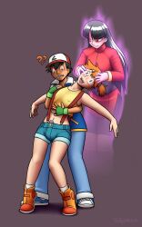 ash_ketchum black_hair bulge drool empty_eyes erect_nipples erection erection_under_clothes femdom futanari futasub ghost hand_in_brain happy_trance hat jean_shorts limp misty nintendo penis phasing pokemon pokemon_(anime) pokemon_firered_and_leafgreen possession red_hair sabrina sleepymaid standing surprised suspenders tongue tongue_out rating:Explicit score:53 user:Vorp