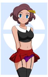 absurdres breasts clothed collarbone cosplay female_only femsub grace_(pokemon) happy_trance jimryu large_breasts milf nintendo panties pokemon pokemon_(anime) pokemon_x_and_y serena smile solo underwear watermark rating:Questionable score:123 user:Jabberwocky