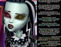 3d corruption femsub frankie_stein hypnoflako_(manipper) lipstick manip monster_girl monster_high red_eyes tagme text white_hair yellow_eyes zombie rating:Questionable score:14 user:HypnoFlako