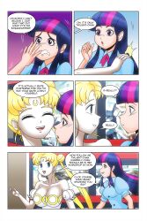bare_shoulders blonde_hair blue_eyes cleavage comic crossover dress empty_eyes equestria_girls facial_markings femsub hair_buns happy_trance large_breasts long_hair multicolored_hair my_little_pony princess purple_hair sailor_moon sailor_moon_(series) smile story text twilight_sparkle twintails wadevezecha western rating:Explicit score:20 user:daveyboysmith9