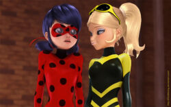 3d chloe_bourgeois female_only femdom femsub fitzoblong marinette_dupain-cheng miraculous_ladybug spiral_eyes symbol_in_eyes twintails rating:safe score: user:finerhats