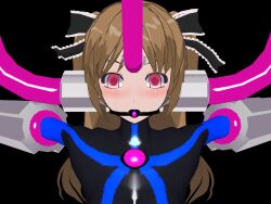 3d 3d_custom_girl ball_gag blonde_hair blush bodysuit brain_injection corruption empty_eyes enemy_conversion eyes_plant_(saihate_no_majo) female_only femsub gag gloves glowing latex long_hair magical_girl mahou_senshi_sweet_knight pink_eyes restrained ribbon ririko_nanase rubber saihate_no_majo simple_background solo tubes twintails rating:Questionable score:4 user:VortexMaster