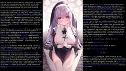 caption caption_only cross eternalchaos_(manipper) feet female_only femdom financial_domination hisagi_(puchimaple) hypnotic_breasts large_breasts legs looking_at_viewer malesub manip nun orgasm_command pov pov_sub purple_eyes purple_hair sideboob text thighhighs rating:Explicit score:119 user:EternalChaos