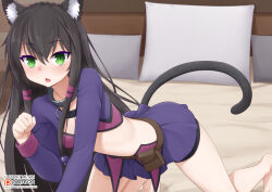 black_hair female_only green_eyes how_not_to_summon_a_demon_lord long_hair looking_at_viewer open_mouth rem_galleu solo vahn_yourdoom rating:questionable score: user:vahn_yourdoom