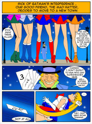 batman_(series) blonde_hair breasts card comic dc_comics dialogue empty_eyes femsub hypnotic_accessory jimryu large_breasts long_hair mad_hatter maledom sailor_jupiter sailor_mars sailor_mercury sailor_moon sailor_moon_(series) sailor_venus super_hero tech_control text twintails underwear western rating:Questionable score:44 user:hypno