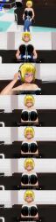 3d absurdres blonde_hair blue_eyes breasts closed_eyes comic dialogue empty_eyes expressionless female_only femsub headphones hypnotic_audio kamen_writer_mc large_breasts open_mouth screenshot self_hypnosis short_hair solo tech_control text translated rating:Safe score:10 user:Ulrich.Nathan.Owen
