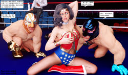 3d black_hair blonde_hair boots bottomless bracelet cape collar crown dc_comics entropy_of_the_heart femsub gloves hypnotic_accessory jewelry knee-high_boots maledom nude panties saluting skirt super_hero supergirl superman_(series) tech_control text topless underwear wonder_woman wrestling rating:Questionable score:7 user:ihaveacuteturtle