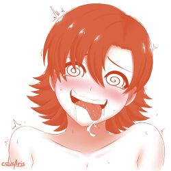 ahegao blush bottomless cslucaris drool female_only femsub happy_trance icontrol_(manipper) manip naughty_face nora_valkyrie nude open_mouth orange_hair rwby short_hair simple_background solo spiral_eyes sweat symbol_in_eyes tears tongue tongue_out topless white_background rating:Questionable score:101 user:Icontrol