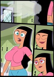 black_hair breasts danny_phantom_(series) desiree ghost large_breasts migirider nickelodeon paulina_sanchez possession red_eyes rating:questionable score: user:desmadrex