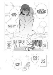 absurdres age_difference awakening body_control bottomless bra breasts cheating collar comic corruption empty_eyes female_only femdom greyscale harumachi_tsurara heart heart_eyes hug kissing long_hair monochrome nude panties pussy_juice shichoson short_hair symbol_in_eyes text topless trigger underwear yuri rating:Explicit score:10 user:L12@