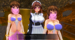 3d breasts brown_hair custom_maid_3d_2 empty_eyes female_only femdom femsub green_eyes happy_trance harem harem_outfit large_breasts maid memetic_control multiple_girls pink_eyes purple_eyes sennoudaisuki text translated rating:Questionable score:5 user:YuriLover2