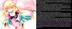 blonde_hair caption empty_eyes female_only femdom femsub glowing glowing_eyes harpie_girl harpy_girl hypnotic_gas ivoryscratch_(manipper) manip monster_girl pink_eyes text transformation wings yu-gi-oh! rating:Questionable score:77 user:IvoryScratch